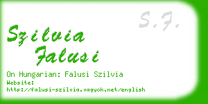 szilvia falusi business card